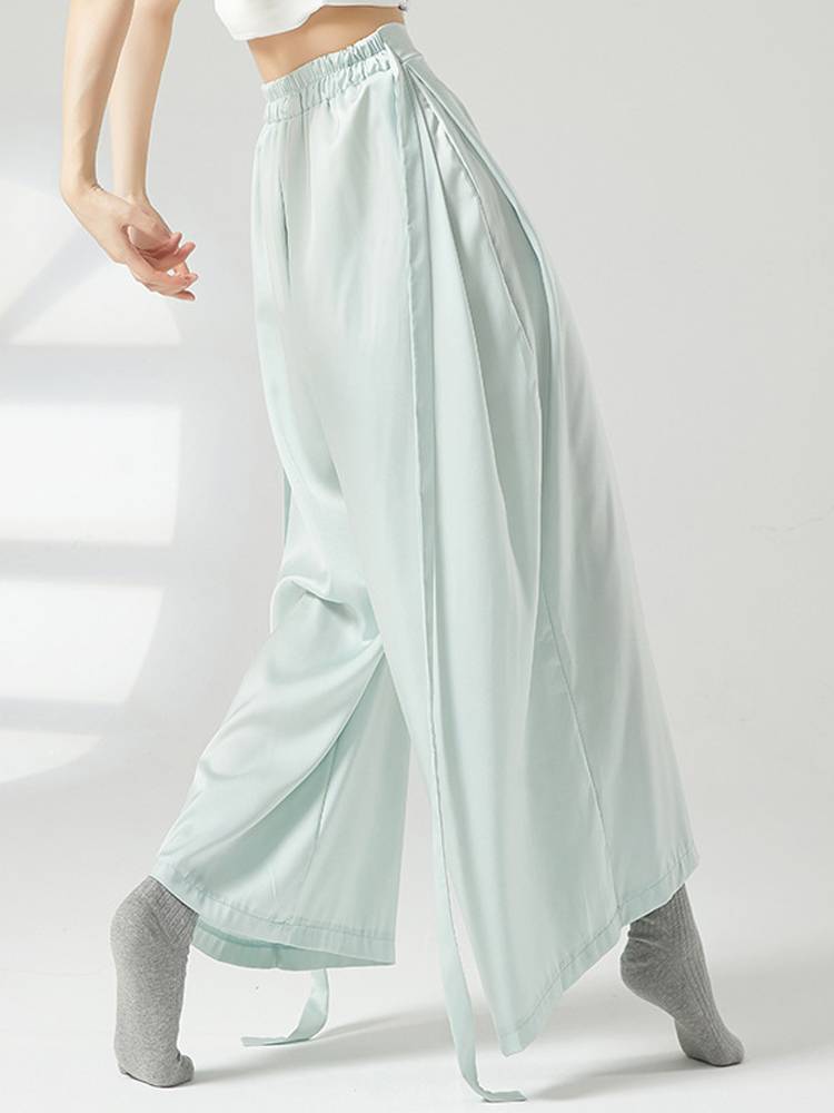 Modern dance pants high -waist straight dance pants loose wide -leg pants classical dance pants elegant Chinese dance exercise summer service summer