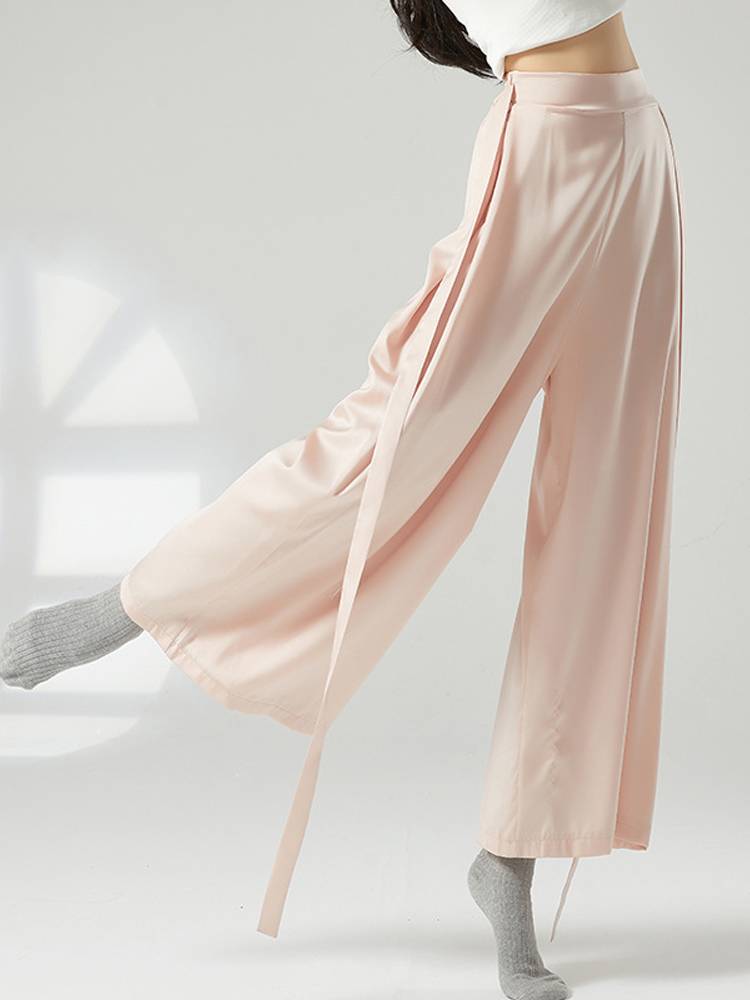 Modern dance pants high -waist straight dance pants loose wide -leg pants classical dance pants elegant Chinese dance exercise summer service summer
