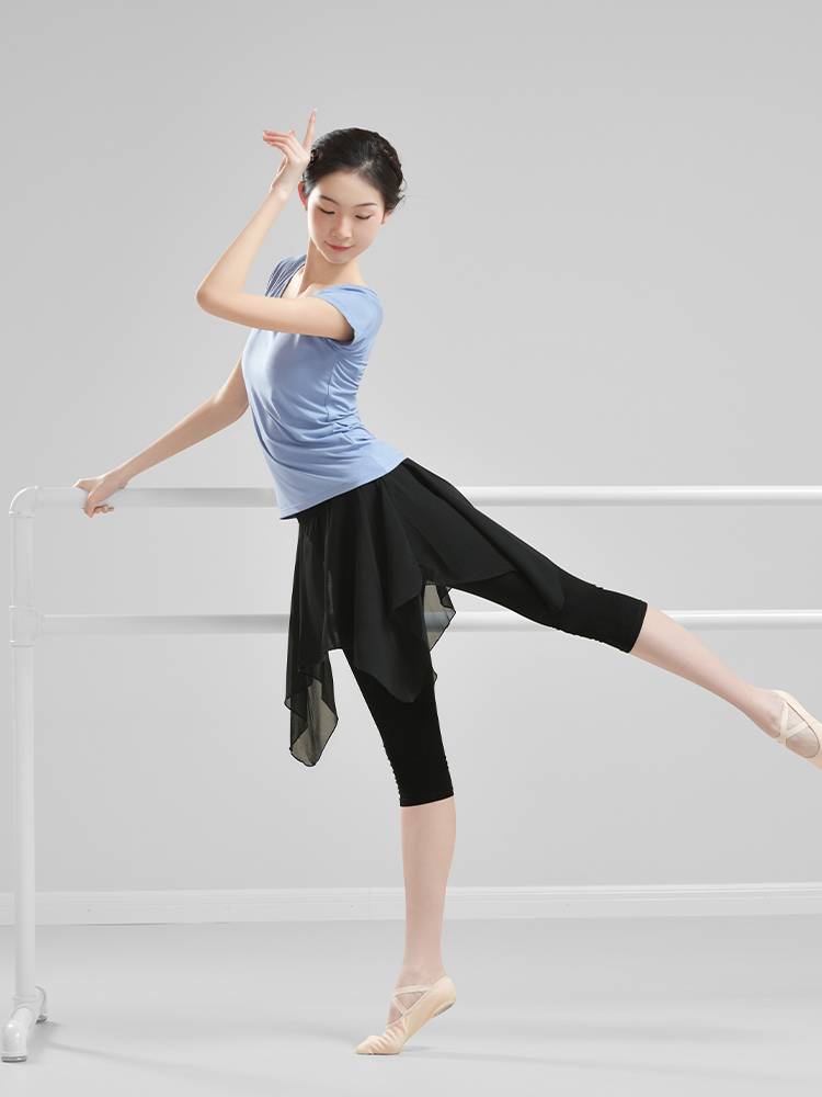 Adult dance service female modern dance -shaped dress Modal summer short -sleeved shirt to practice mining dance dance clothes