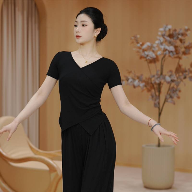 Modern dance service female practice short sleeve top Chinese classical shape adult 2024 new clothing dancing