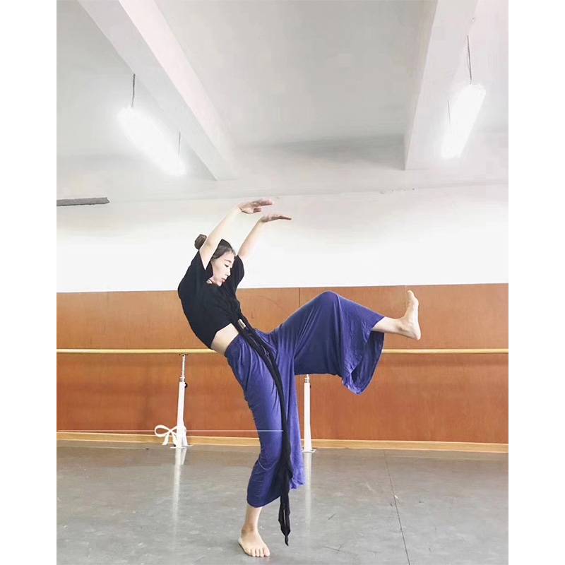 One -grid dance white wide -leg pants modern dance exercise skills all -point pants summer loose classical dance pants ancient style pants children