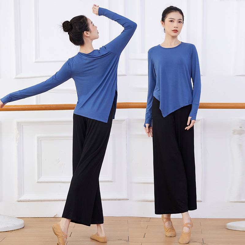 Modern Dance Practice Pants Women's Loose Wide Pants Classical Dance Clothes Terring Training Server Performance Set