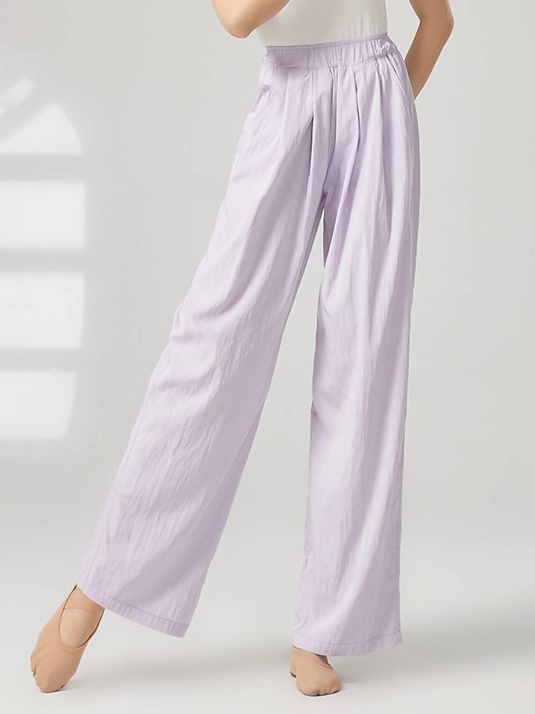 Classical dance loose wide -legged pants dance trousers practice pants elegant ice silk modern dance day often trains students pants