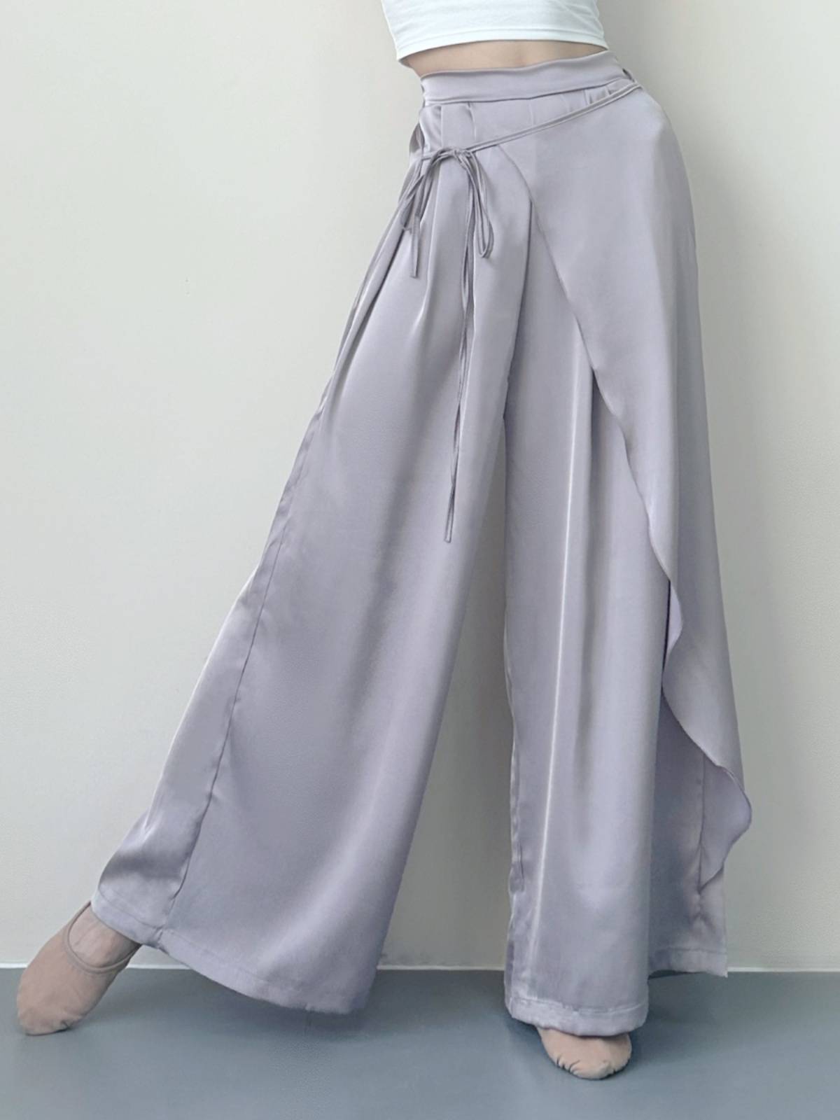 Classical dance pants are loose and elegant side split skirt, modern dance Chinese dance exercise, wide -leg pants performance suit