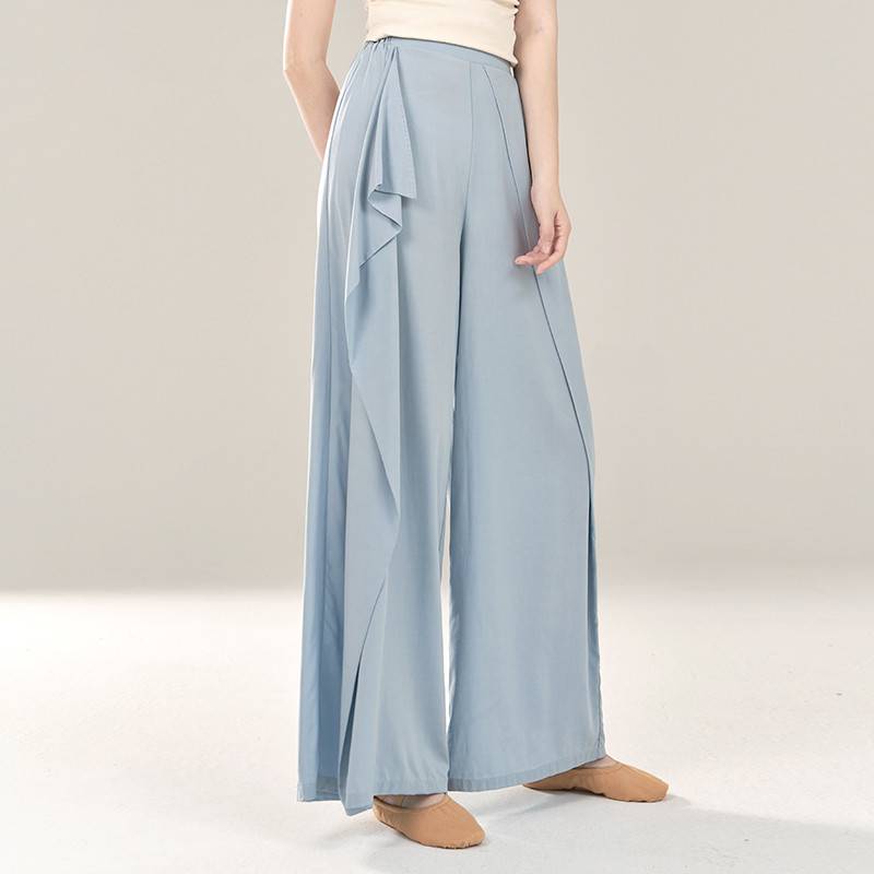 Modern dance exercise pants summer wide -leg pants classical Chinese dance clothing elegant loose straight straight dance pants female