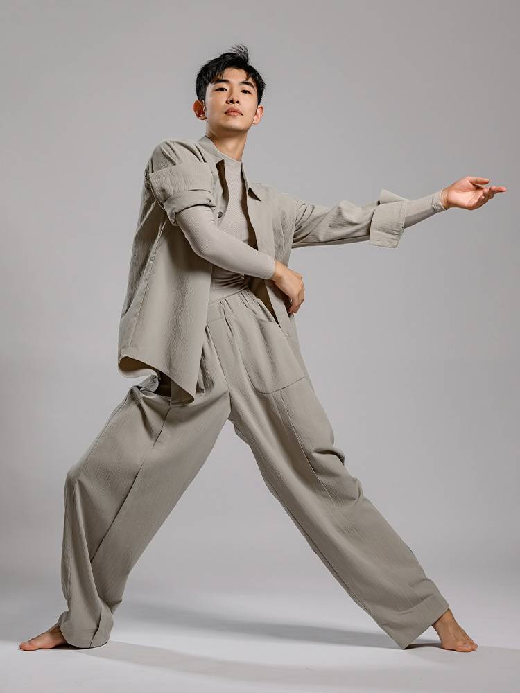 D378 Classical Dance Modern Dance Practice Dressing Men's Women's Elastic Shirt Performance Clothing Dancing Top