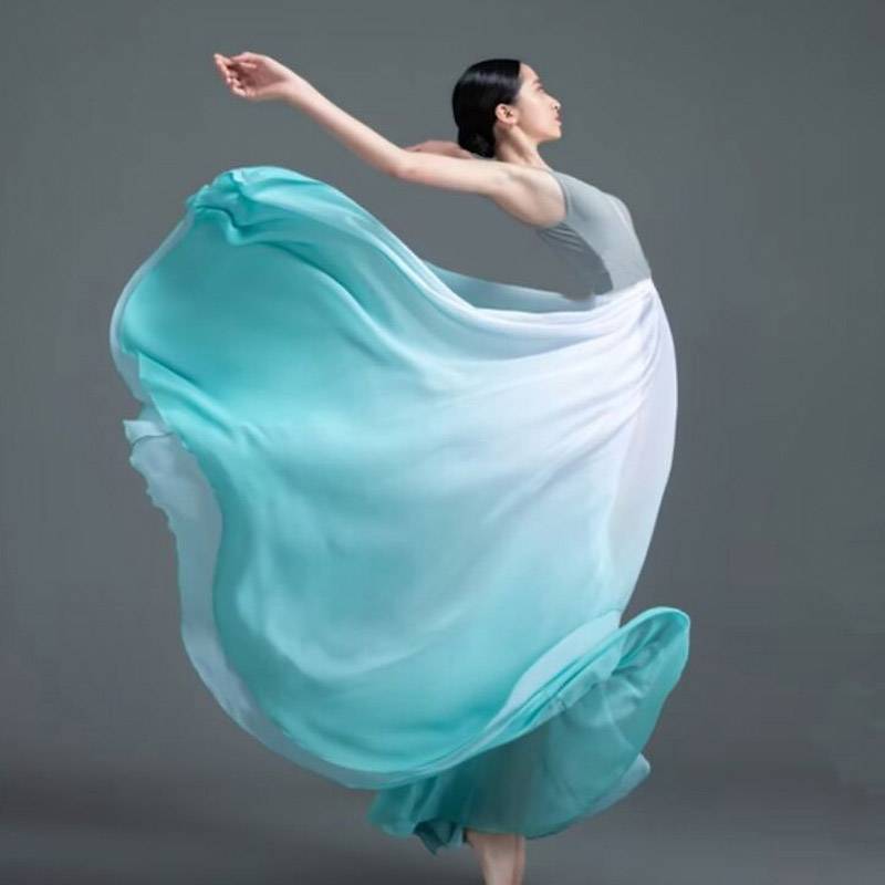 720 degrees classical dance clothing female fairy elegant big skirt Chinese dance exercise gauze skirt spring and summer modern dance