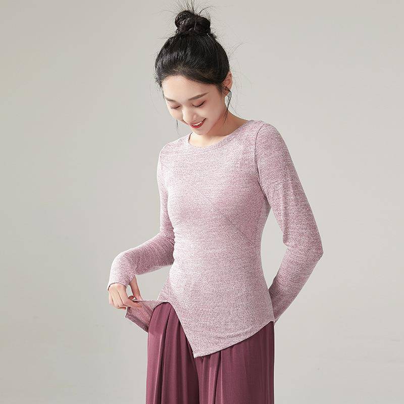 Modern dance dance clothing tops slim -fitting autumn and winter classical dance suits, knitted adult practitioners, unsatisfactory females