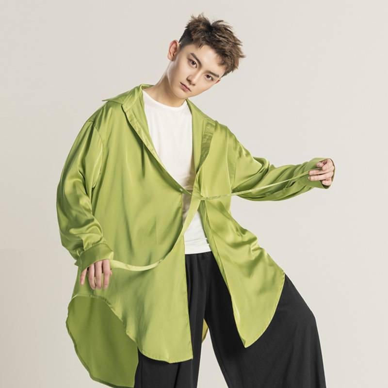 Dance service men's shirt, loose and elegant shirt, modern dance exercise performance, performance training classical dance pop dance