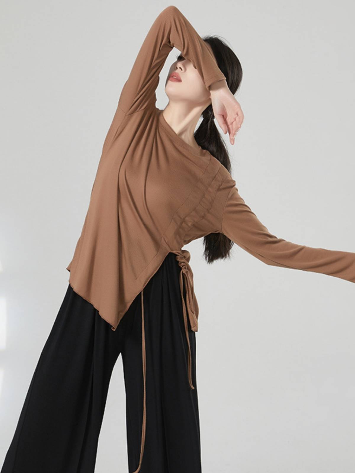 Modern dance exercise skills classical dance pumping rope Loose top -shirt test shape training new dance service teacher class