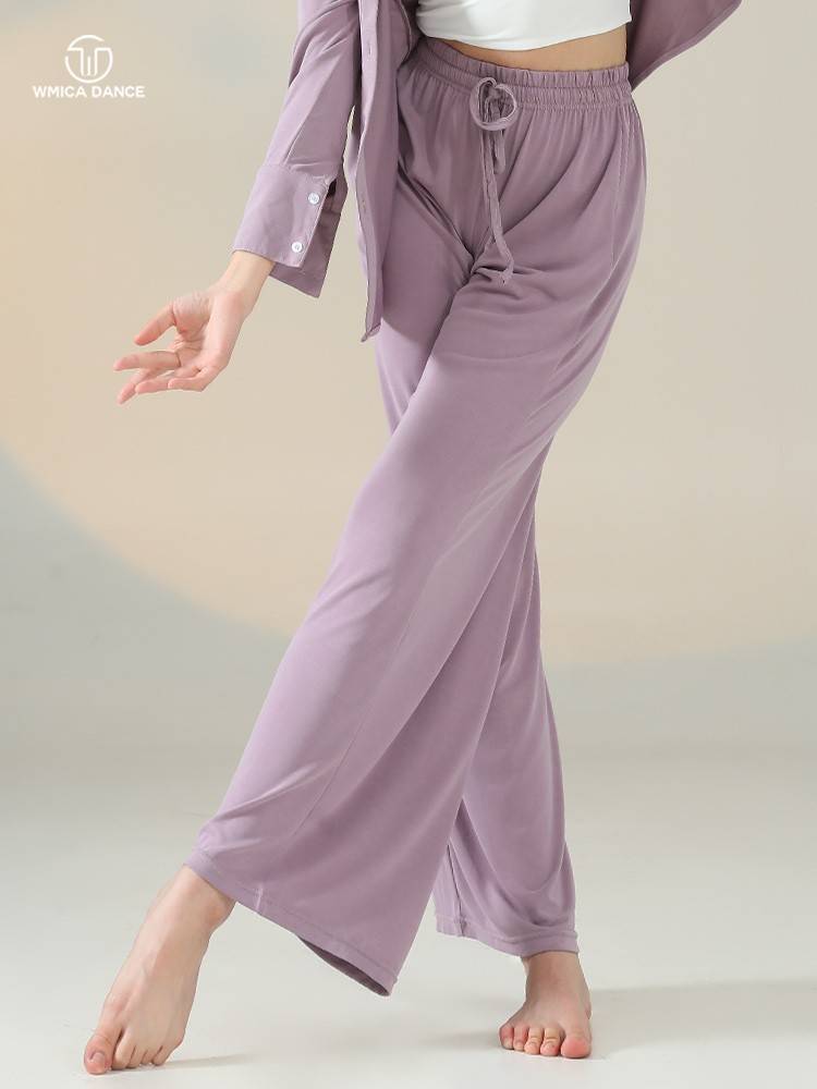 Classical Dance Chinese Dance Teacher Modern Dance Pants Female Summer Thin Skin Sensory Copper Amino -shaped Practice Width -leg Pants
