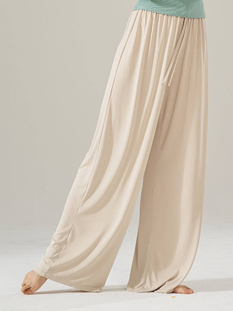 Classical Dance Chinese Dance Teacher Modern Dance Pants Female Summer Thin Skin Sensory Copper Amino -shaped Practice Width -leg Pants