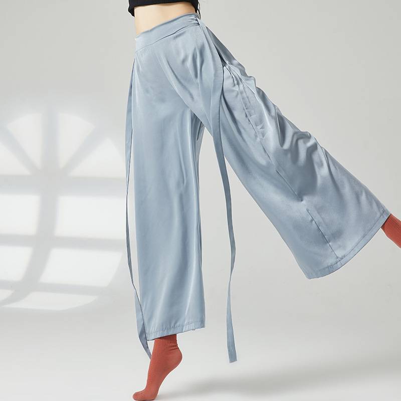 Classical dance pants straight, elegant loose wide -leg pants Chinese dance nation practice service female modern dance -shaped clothing