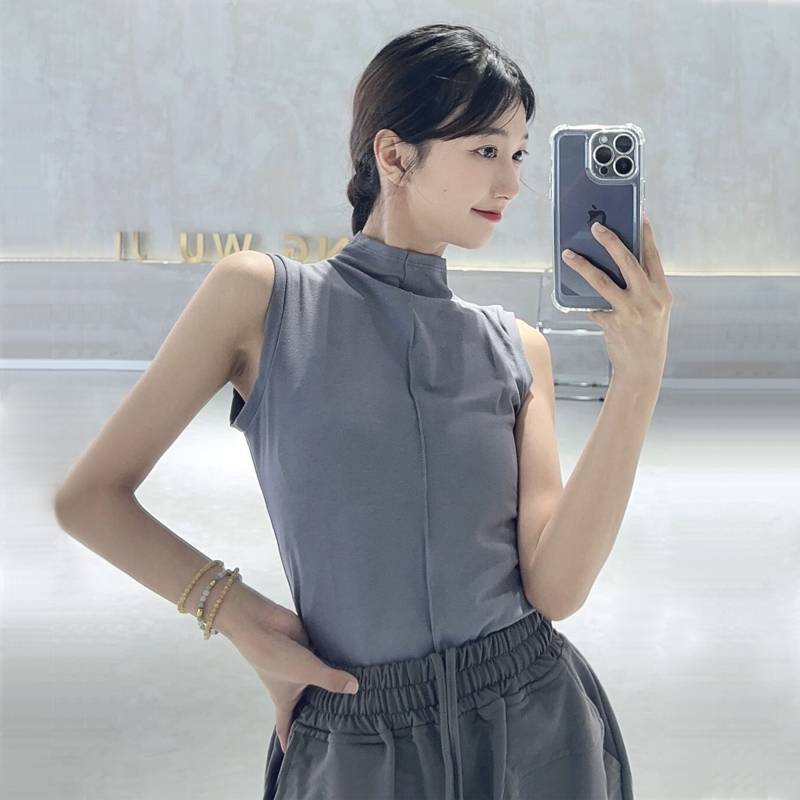 Spot Modern Dance top Vetes Training Female Half High J Ling Tighted Dance Dance Summer New Training