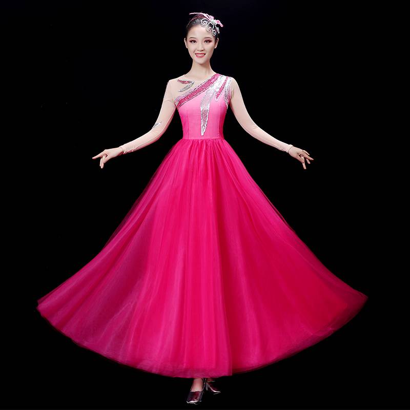Opening Dance Dance Skirt Female New Atmospheric Choir Clothing Song Accompaniment Dress Modern Dance Performance Set