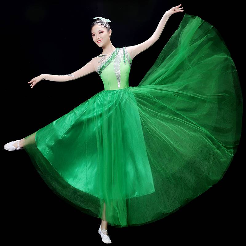 Opening Dance Dance Skirt Female New Atmospheric Choir Clothing Song Accompaniment Dress Modern Dance Performance Set