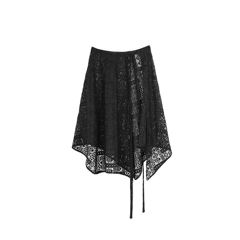 Modern Dance Pants Female New Fart Curtain Holding Skirt Hollow Casual Viend Wide -Leg Pants Daily Pants Dance Pants