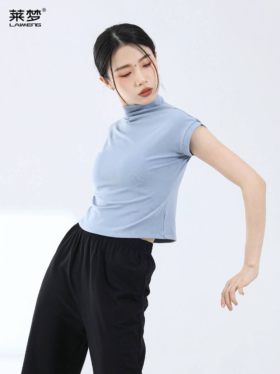 Modern dance top dance service practice service girl dance classical dance summer season -shaped short -sleeved adult dance clothing
