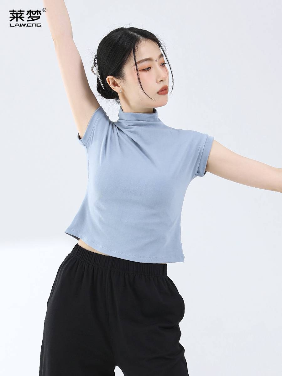 Modern dance top dance service practice service girl dance classical dance summer season -shaped short -sleeved adult dance clothing