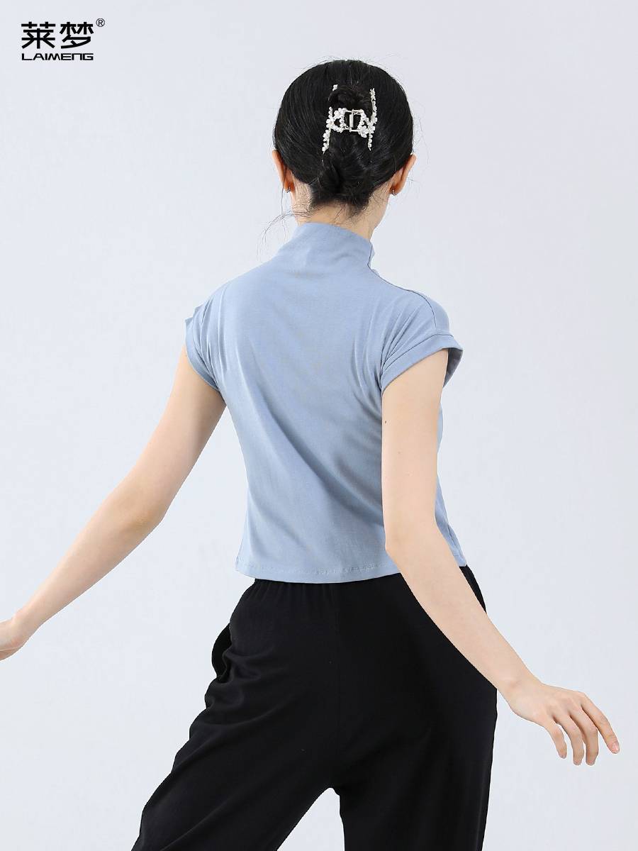 Modern dance top dance service practice service girl dance classical dance summer season -shaped short -sleeved adult dance clothing