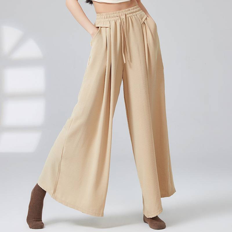 Classical dance pants elegant straight -leg wide -leg pants female summer thin modern dance Chinese dance exercise uniforms