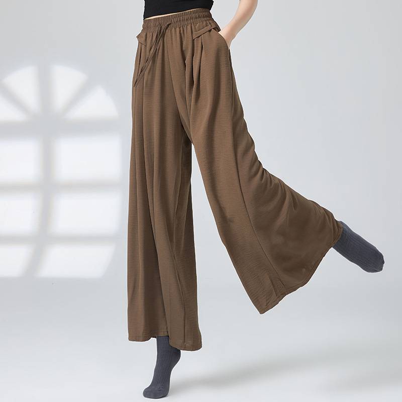 Classical dance pants elegant straight -leg wide -leg pants female summer thin modern dance Chinese dance exercise uniforms
