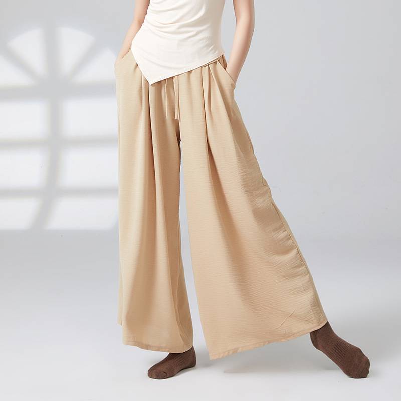 Classical dance pants elegant straight -leg wide -leg pants female summer thin modern dance Chinese dance exercise uniforms