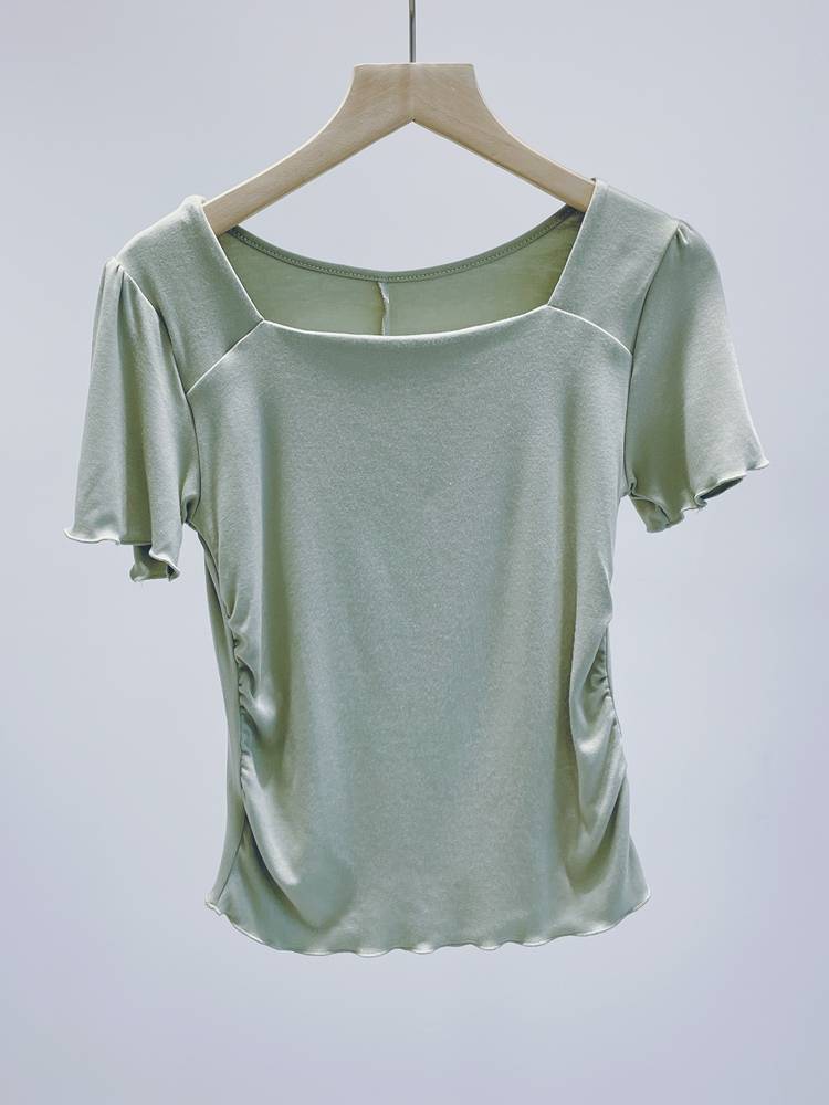 Slim and thin square leader Modal dance service short -sleeved female body training service classical dance modern dance Chinese dance service