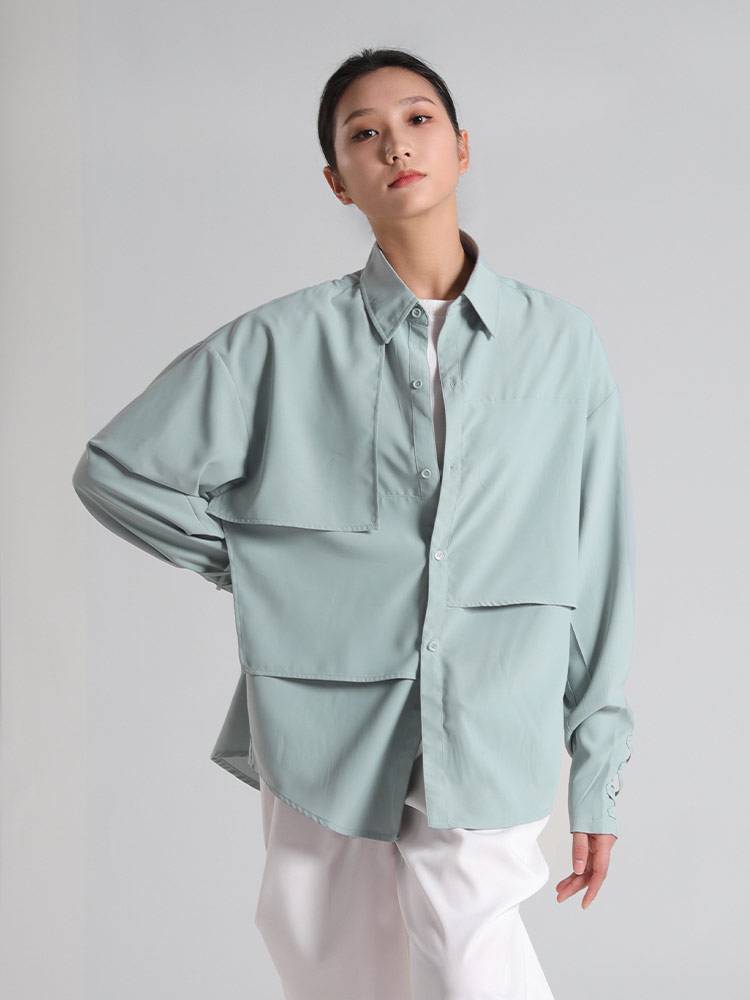 D340 Modern Dance Practice Design Sensory Loose Shirt Female Performance Service HUHUDANCE