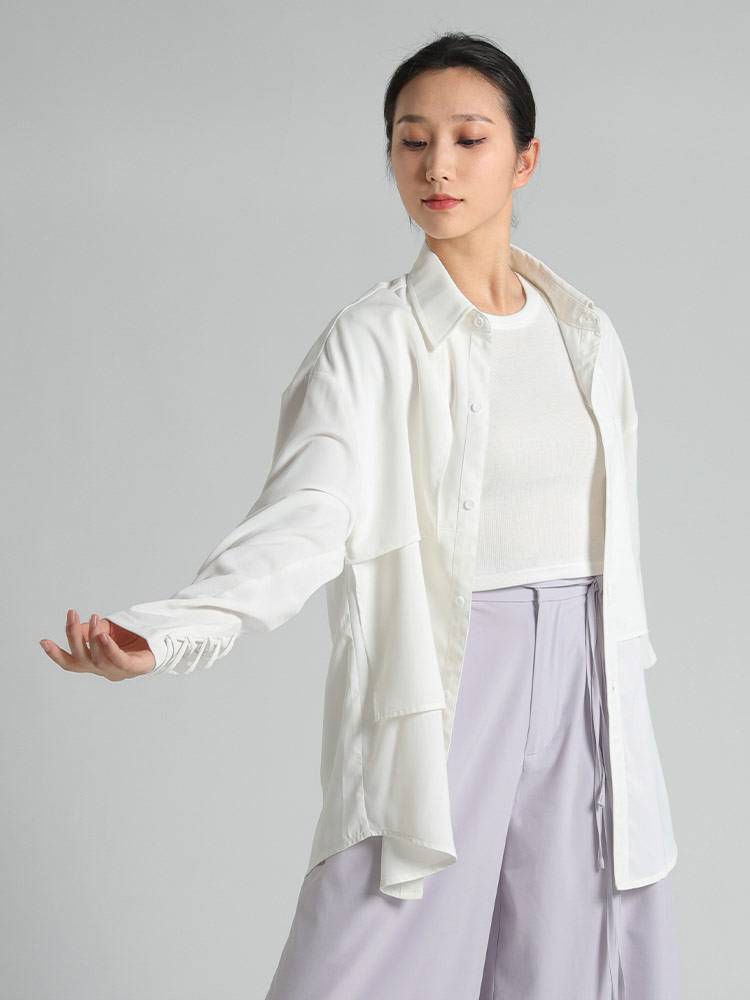 D340 Modern Dance Practice Design Sensory Loose Shirt Female Performance Service HUHUDANCE