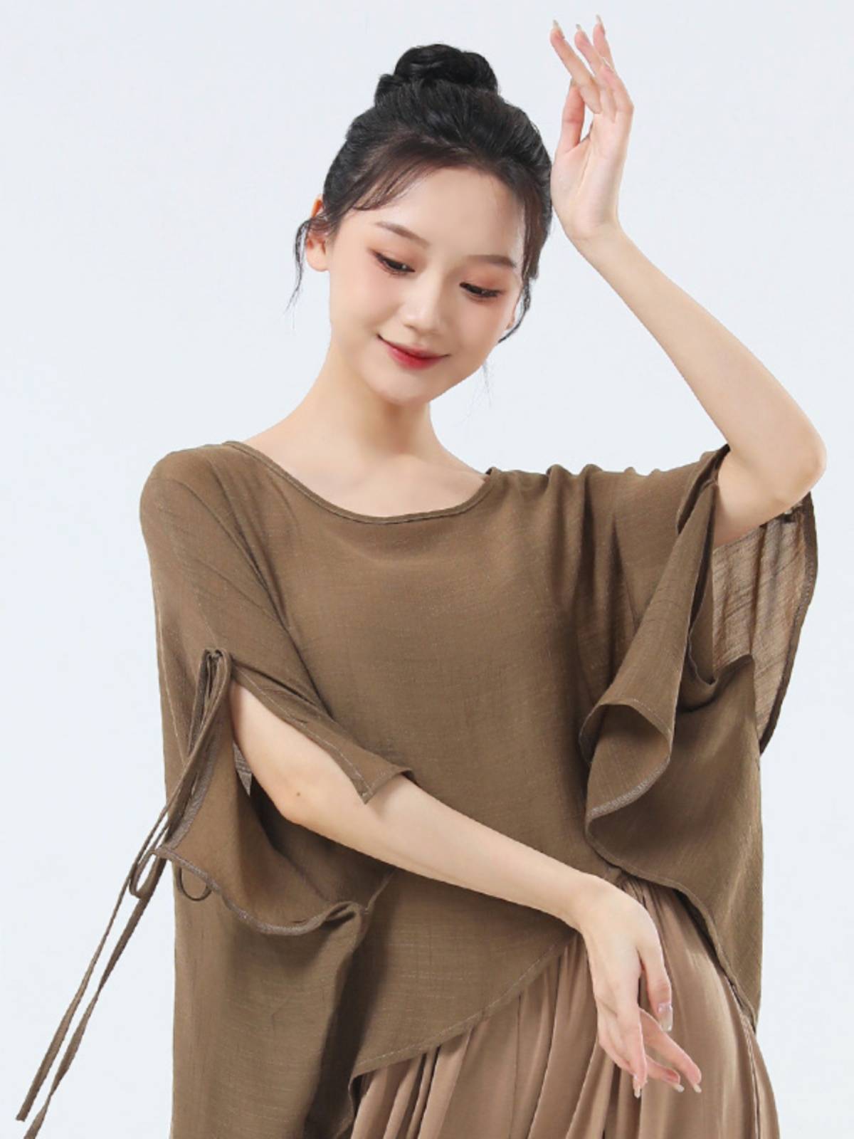 Dance practice clothes Loose jacket Classical dancers new modern dance covered belly, summer daily dancing dancing