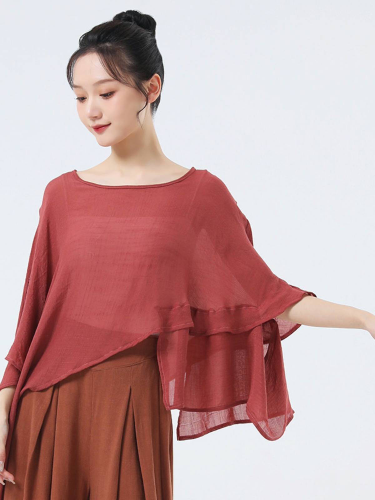Dance practice clothes Loose jacket Classical dancers new modern dance covered belly, summer daily dancing dancing
