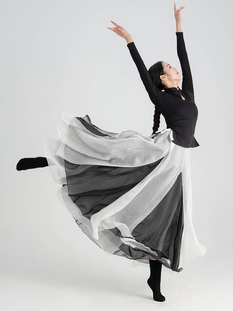 Chinese classical dance watch acting service national dance long skirt Modern dance 720 degrees big skirt drama long skirt skirt