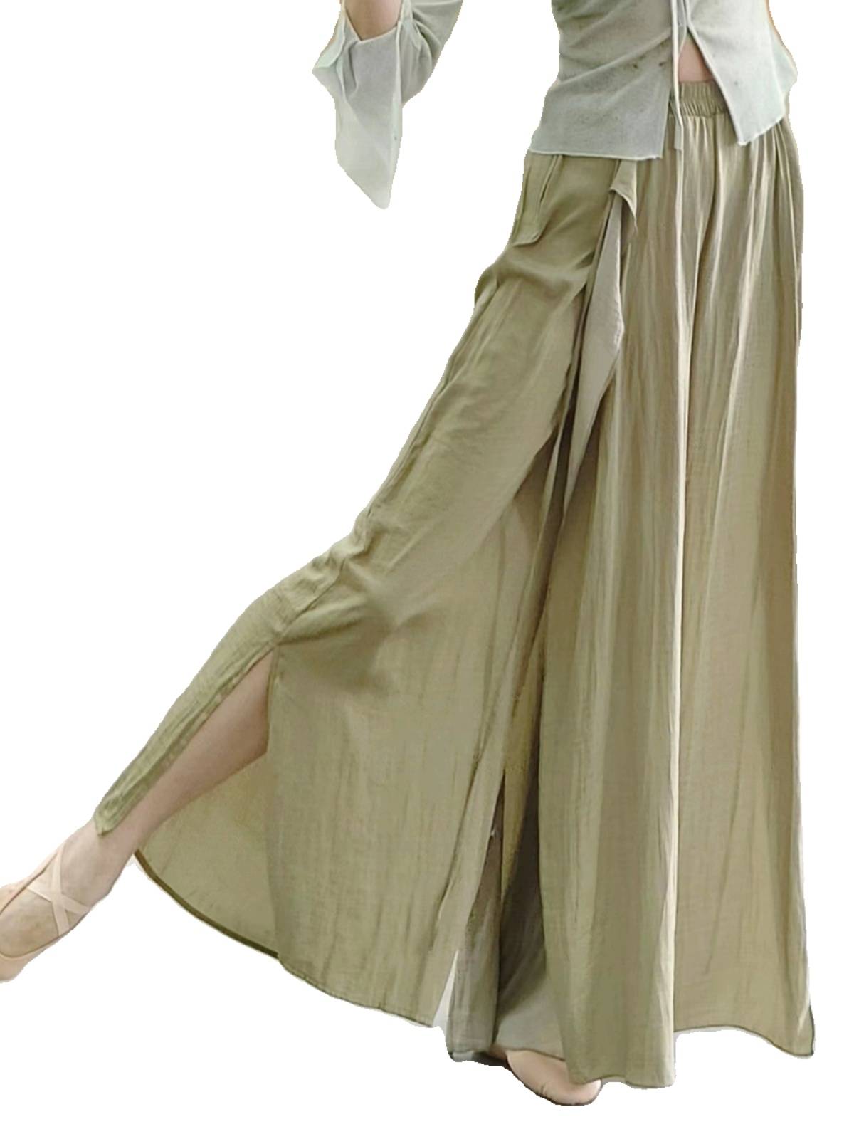 Chinese Dance Modern Dance Practice Services Classical Dance Pants Female Professional Pine Pants Flowing Wide Legs Pants Art Test Pants