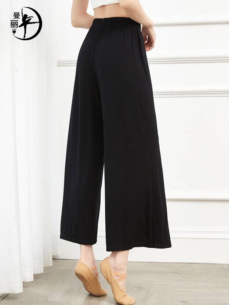 Loose dance pants wide -leg pants Modern dance exercise female adult net veil nets Chinese dance classical dance teacher dance pants