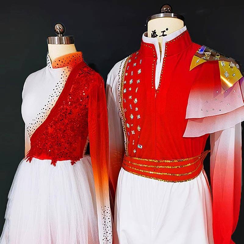 Modern Dance Performance Dance Dance Dance Skirt I and my motherland dance clothing chorus dance clothing