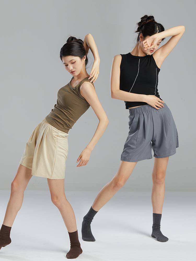 Dance Modern Dance Pants Pants Chinese Dance Dance Clothing Switching Symatic Skinth Short Skin Loose Wide Wide Pants