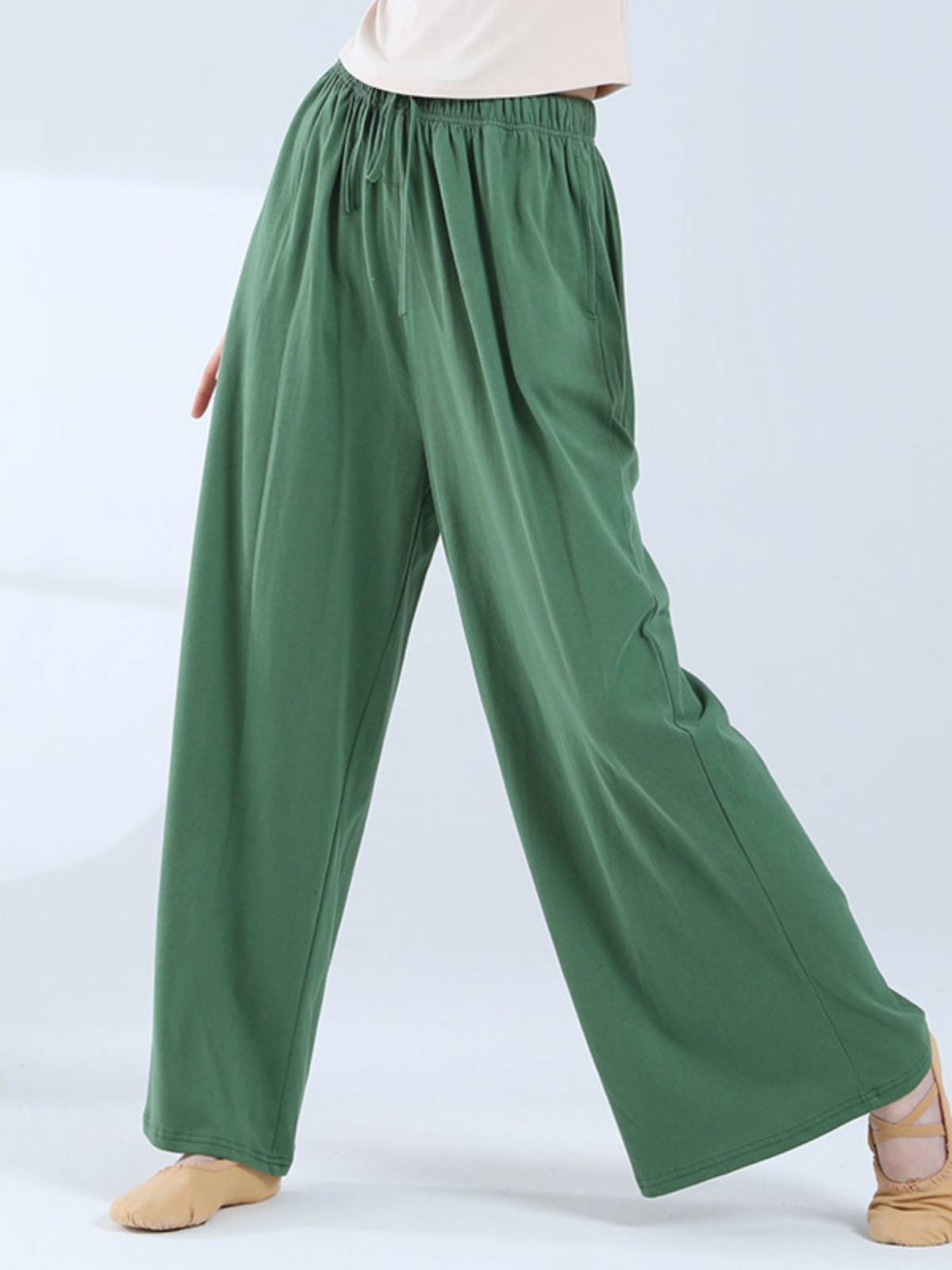 Modern dance loose wide -leg pants Student straight practice pants Classical dance adult label dance clothing