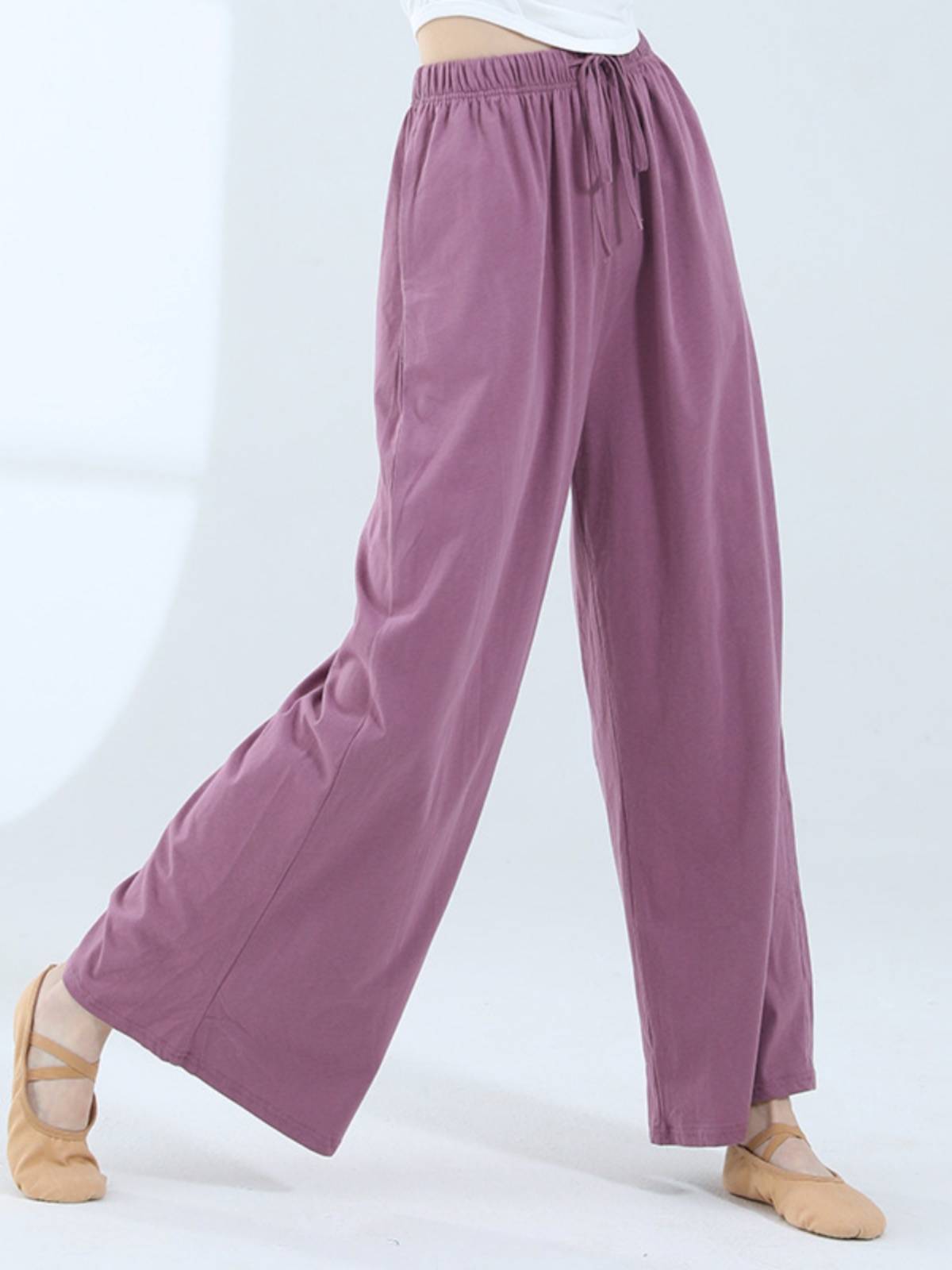 Modern dance loose wide -leg pants Student straight practice pants Classical dance adult label dance clothing