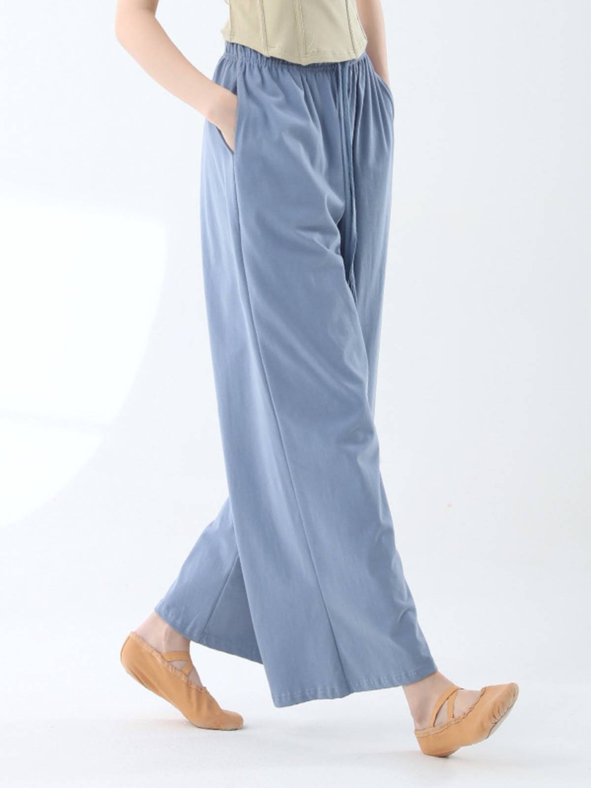 Modern dance loose wide -leg pants Student straight practice pants Classical dance adult label dance clothing