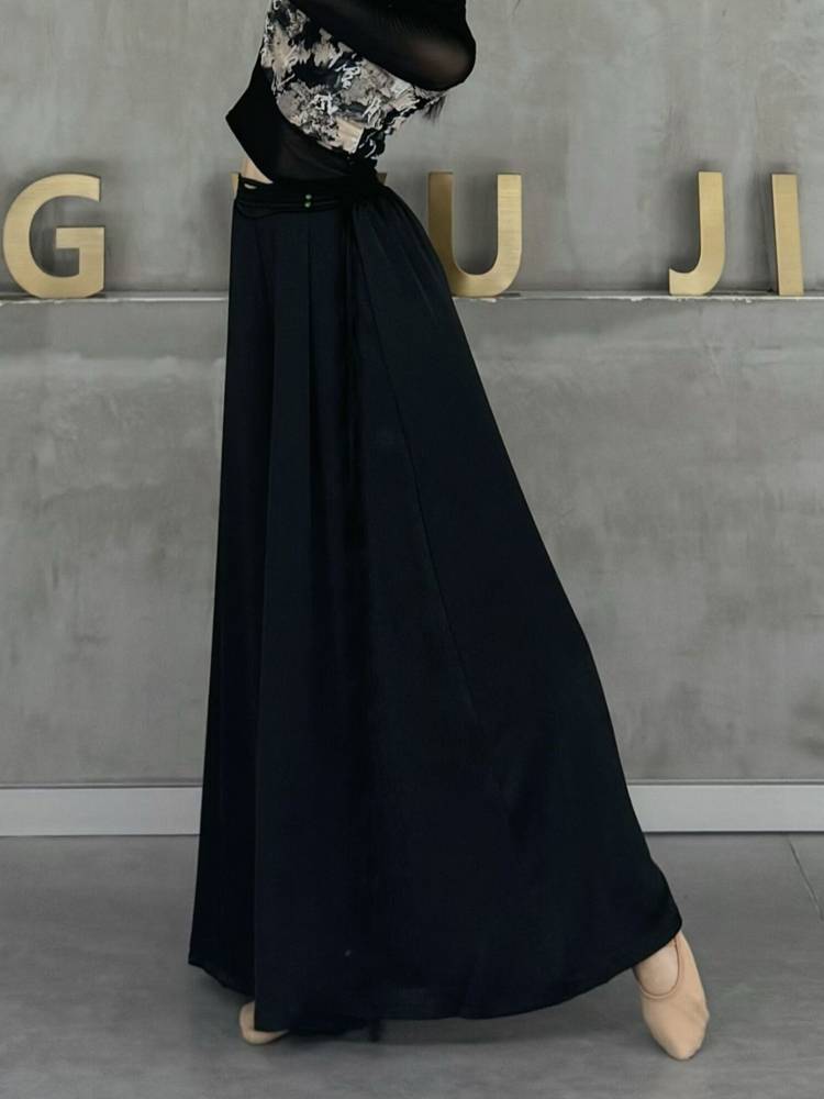Guofeng dance pants, elegant wide -leg pants Xia classical dance exercise pants, Chinese national dance showing modern dance pants