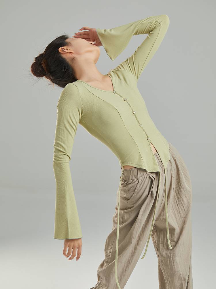 Dance Classical Dance Dance Female Women's Severe Chinese Dance Clothing Top Adult Modern Dance Practice Spring and Summer