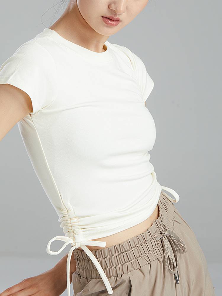 Dance Modern Dance Dance Club side drawing yoga speed dry short -sleeved thin models thin body clothes classical dance exercise uniform