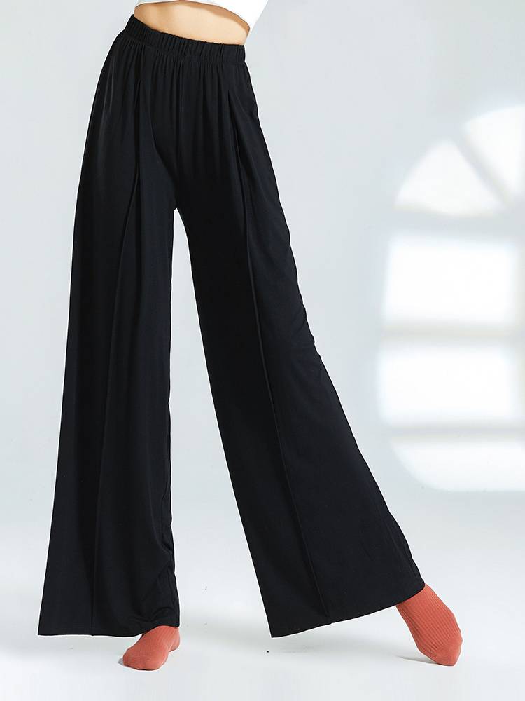 Modern dance clothing adult vertical straight pants Chinese classical dance -shaped dance clothing clothing, wide leg pants practice clothes
