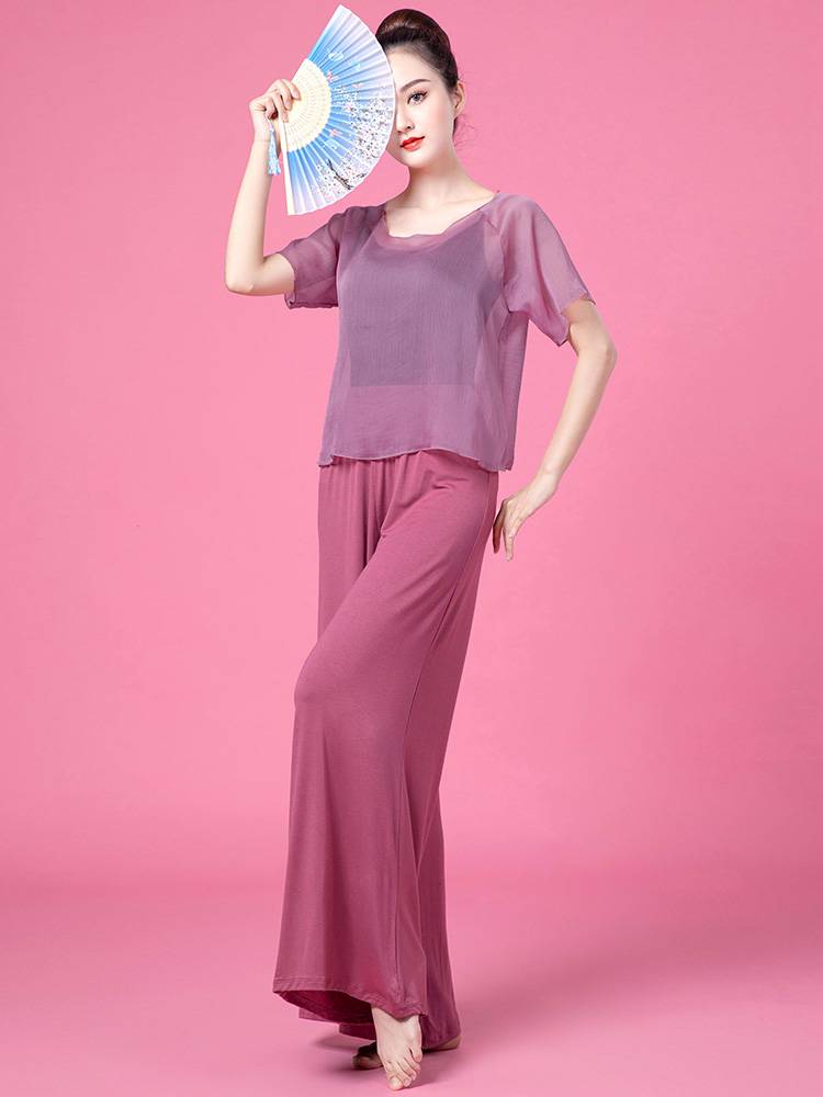Modern dance wide -leg pants training service long pants loose dance pants shape pants classic pants Modal square dance
