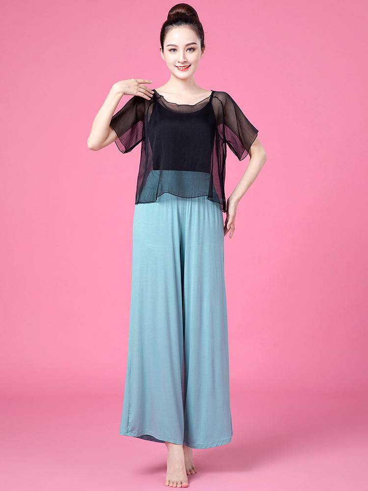 Modern dance wide -leg pants training service long pants loose dance pants shape pants classic pants Modal square dance