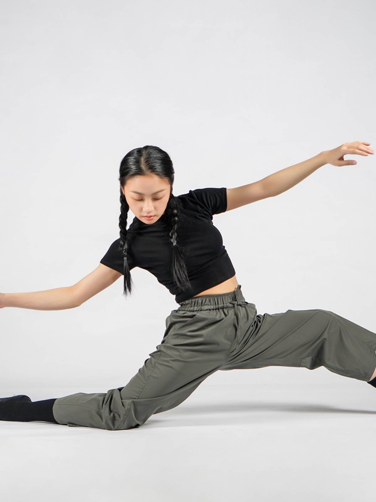 Put a Th352 Modern Dance Pants Pants Fire -Dry Dance Straight Tube Term Pants Loose Loose and Slender Lead