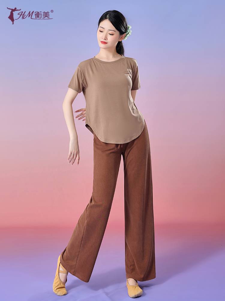 Modern dance service top female adult professional training service shape Chinese classical dance service short -sleeved loose test