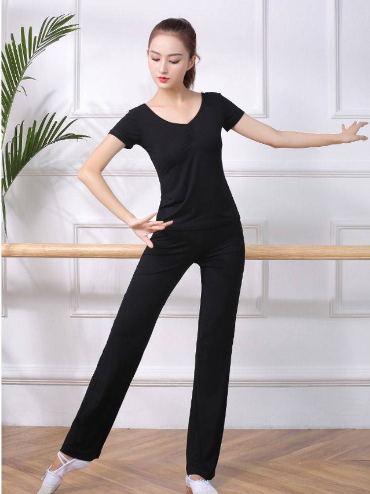 Dance practice service Modern adult body pants women's suit Student etiquette training clothes tight dance model Micro