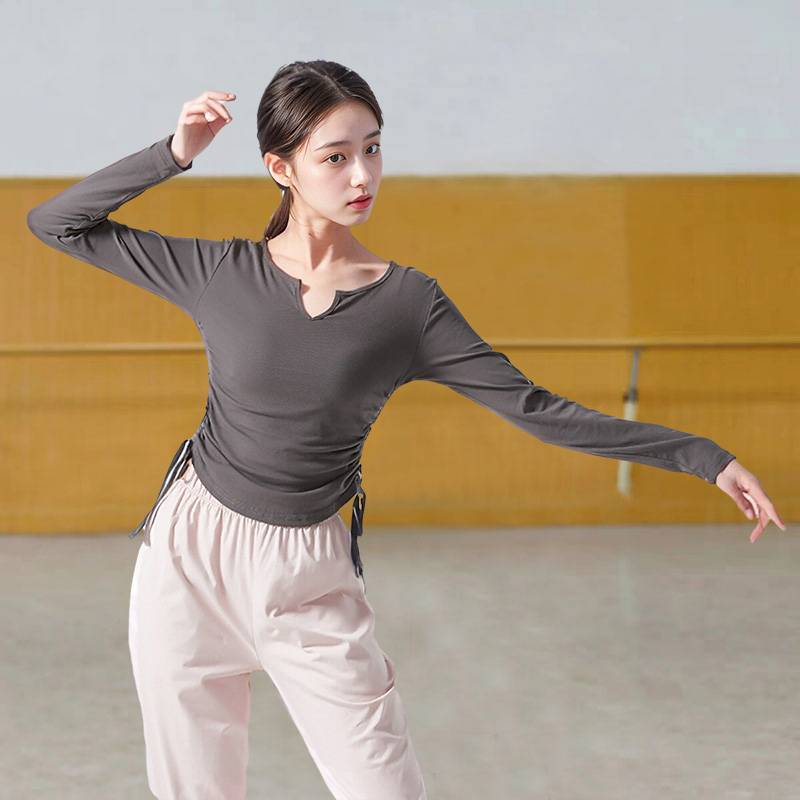 Dance practice service female thin modern dance -shaped top adult Chinese classical dance art test performance clothing